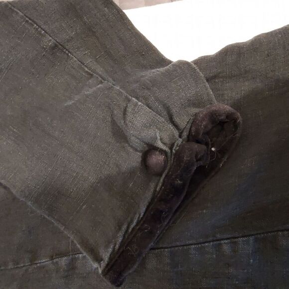 LIV linen jacket with velvet trim Y - Picture 9 of 10